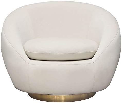 Diamond Sofa Swivel Accent Chair in Light Cream
