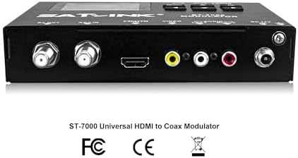 SatLink ST-7000 HDMI to RF Digital Modulator/Encoder Delivers 1080p HDMI Video to TVs as HD ATSC or QAM (J.83B) Channel via Coax Network