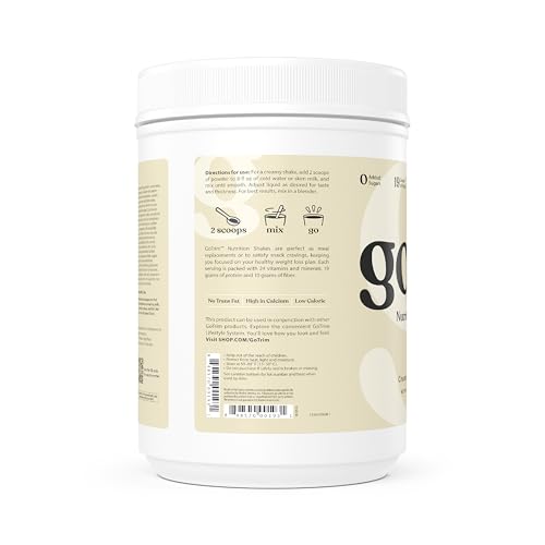 GoTrim Nutrition Shakes - Creamy Vanilla, High Protein, Meal Replacement Shake with 19g Protein & 10g Fiber, Ready to Drink, Gluten-Free, No Added Sugar, 14 Servings