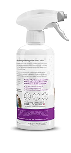 Vetericyn FoamCare Medicated Dog Shampoo - Instant Foaming, Spray-On Hypoallergenic Shampoo, Medicated Formula for Sensitive Skin, Safe for Dogs and Cats. 16 Ounce