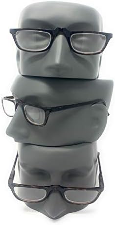 The Felix Rectangle Half Frame Reading Glasses, Unisex Half Rim Readers + 1.50 Dark Tortoise