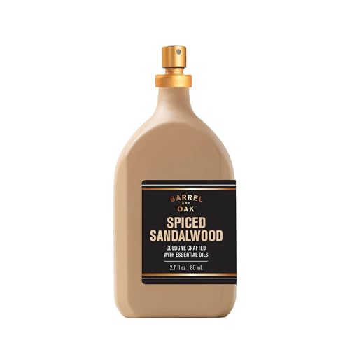 Barrel & Oak Essential Oil Based Cologne for Men, Bourbon Cedar, 2.7 oz | Long-Lasting Men's Cologne, Day & Night Fragrance, Paraben & SLS Free, Gifs forMen