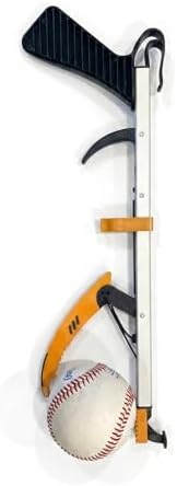 Rehabilitation Advantage Compact Reacher Grabber Tool, 15" Reach Extension with Rubberized Jaws and 3" Wide Grip, Lightweight Aluminum Pick Up Tool