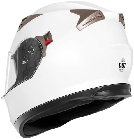 Motorcycle Full Face Helmet DOT Approved - YEMA Helmet YM-829 Motorbike Moped Street Bike Racing Casco Moto Helmet with Sun Visor for Adult,Youth Men and Women