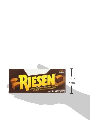 Riesen Dark Chocolate Covered Caramel Candies - Individually Wrapped Soft & Chewy Candy Pieces, 45% Cacao, European Dark Chocolate - 30 oz Bulk Bag (Pack of 1)