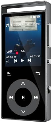 90GB MP3 Player Bluetooth 5.3, HiFi Sound Music Player with Touch Buttons | MP3 Players with Built-in Color Screen, E-Books, Earphones Included