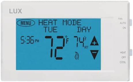 TX9600TS Programmable 7-Day Large Touchscreen Heating Cooling Thermostat, White | Large Touchscreen, Heating Cooling