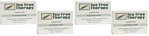 Tea Tree Therapy Vegetable Base Bar Soap, Eucalyptus, 6 Count