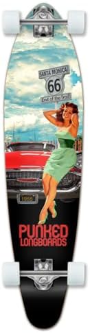 Graphic Series Complete Kicktail Skateboards Longboard w/BlackWidow Premium 80A Grip Tape, Aluminum Truck, ABEC9 Bearing, 71mm Skateboard Wheels
