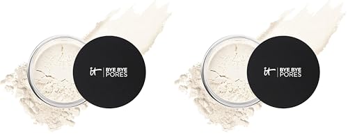 IT Cosmetics Bye Bye Pores – Poreless Finish Loose Setting Powder Makeup – Translucent Blurring Face Powder for All Skin Tones – with Peptides, Silk, Collagen & Antioxidants – 0.23 oz