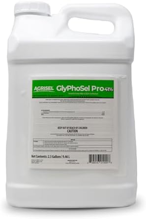 Agrisel GlyPhoSel Pro Weed Killer, Easy Mixing, Pet Safe, 128 Ounces | Tackles Hard-to-Kill Weeds, Low-Odor