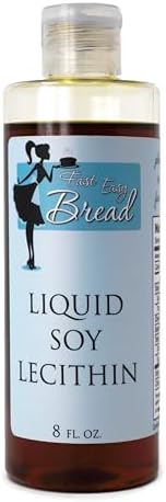 Fast Easy Bread Soy Lecithin Liquid (8 oz) | Easy-to-Use | Available in Mess-Free Squeezable Bottle | Natural Food-Grade Emulsifier | Enhances Dough
