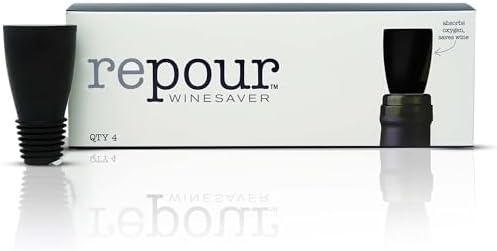 Wine Saver - Wine Preserver and Stopper - Removes Harmful Oxygen from your Wine Simply and Effectively - Indigo Blue 4 Pack