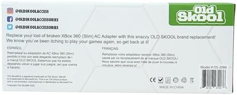 Old Skool AC Adapter Power Supply Cord for Xbox 360 Slim | For Xbox 360, Power Supply