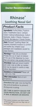 Rhinase Nasal Care Combo Pack - Nasal Gel (1 oz) & Saline Spray (1 oz) for Dryness, Allergy Relief & Nosebleed Prevention, Aloe-Free & pH Balanced