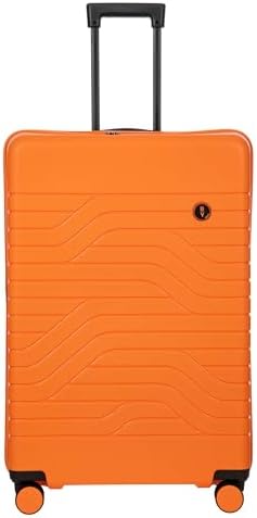 Bric's B|Y Ulisse Checked Luggage with Spinner Wheels – Expandable Lightweighted Hard Shell Suitcase, TSA Combination Lock - Removeable Wash Bag Included - 30 Inch, Mango