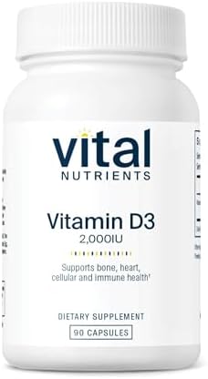 Vital Nutrients Vitamin D 2000 IU - Vitamin D3 Supplement - Healthy Bones, Teeth, Muscles*- Cellular & Immune Function - Calcium Absorption - Gluten