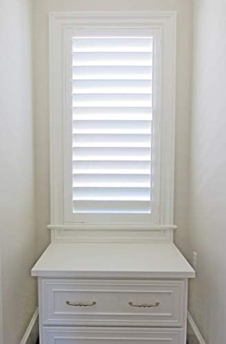 -Plantation Shutters –Custom Made Window Blinds – No Front Tilt Rod - Easy DIY Installation – Interior Plantation Shutters -Privacy Blinds for