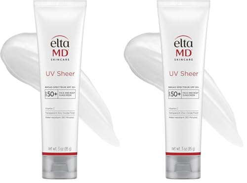 EltaMD UV Sheer Face and Body Sunscreen with Zinc Oxide, SPF 50+, 1.7 oz