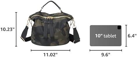 PAKFIEKS Women Nylon Handbag Anti-theft Casual Lightweight Travel Shopping Shoulder Bag Crossbody Bag