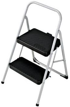 Cosco 11-137 CLGG4 Folding Step Stool, 28.15 in H, 200 lb, Steel, Black
