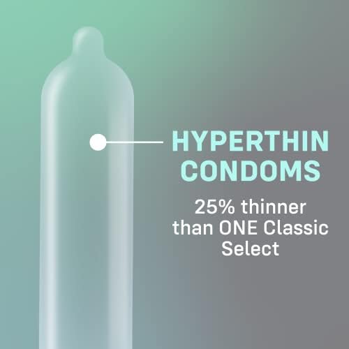 ONE® Vanish® Hyperthin® Condoms | Vegan-Friendly Ultra-Thin Latex Condoms | Non-GMO | Natural Rubber Latex | 12-Pack