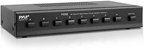 Pyle Premium New and Improved 8 Zone Channel Speaker Switch Selector Hub Distribution Box for Multi-Channel High Powered Stereo Amplifier A/B/C/D