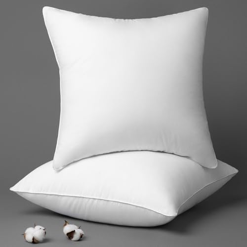 Phantoscope Throw Pillow Insert with 100% Cotton Cover, 26x26 Inch, 1 Pack