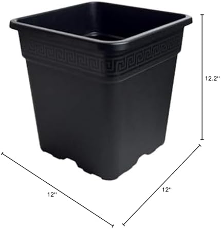 GRO Pro® Black Square Pot, 5-Gallon