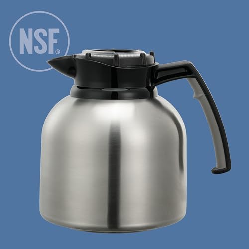 Service Ideas Brew N' Pour Carafe, Dial/Timer Lid, 64.2oz, Vacuum Insulated