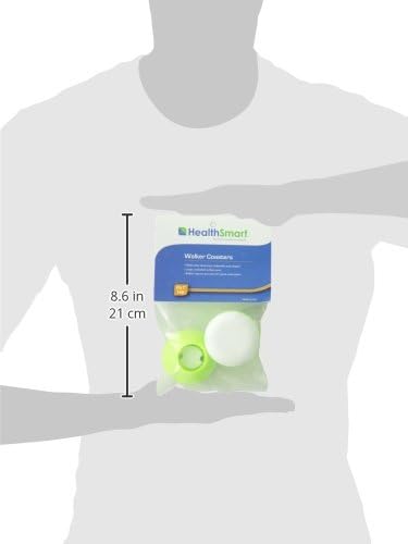 HealthSmart Walker Ski Glides, Walker Caps or Walker Pads for Rollators and Walking Aids, Universal Fit, Mobility Aid, Senior Living Accessory, Pack of 2
