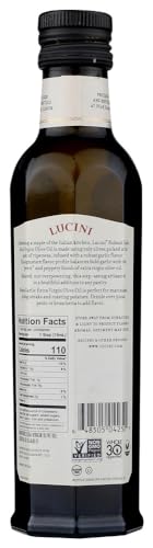 Lucini Italia Delicate Lemon Extra Virgin Olive Oil - EVOO Infused with Fresh Lemon - Olive Oil for Marinade, Grilling, Roasting, Baking - Non-GMO Verified, Whole30 Approved, Kosher, 250mL