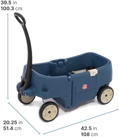 Step2 Wagon for Two Plus, Kids Ride On Toy, Stroller Substitute, Includes Seat Belts, Made of Durable Plastic, Max Weight 75 lbs.