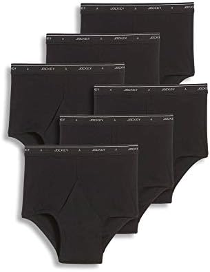 Jockey Classic Full Rise Brief- 6 Pack - 100% Cotton Underwear for Men