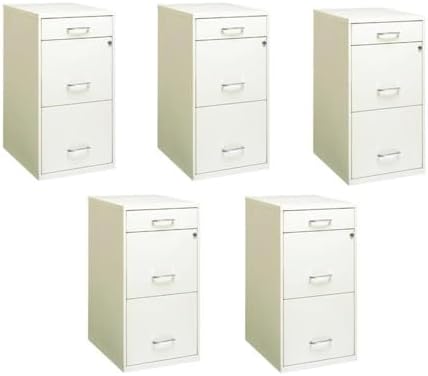 Pemberly Row 3 Drawers 27.32" Vertical Charcoal Metal Filing Cabinet Lockable Pre-Assembled Stationary Letter Size for Home, Office