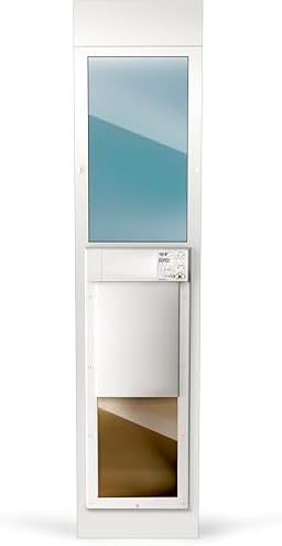 Power Pet Automatic Sliding Glass Patio Pet Door by High Tech Pet - Pet Operated Dog Door, Heavy-Duty Aluminum Frame (75" - 80 1/4"), High Security