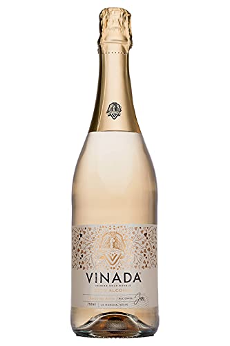 VINADA - Sparkling Gold - Zero Alcohol Wine - 750 ml (8 Glass Bottles)
