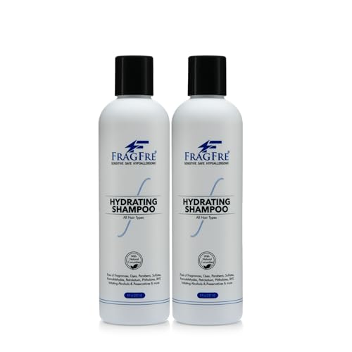 Hydrating Sensitive Skin Shampoo 12 oz - Sulfate-Free, Fragrance-Free, Paraben-Free, Color-Safe, Hypoallergenic, Mild Hair Cleanser - Gluten-Free, Vegan, Cruelty-Free, With Natural Cucumber