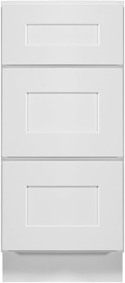 Brookings Shaker Unassembled Base Kitchen Cabinet B18, 18 W x 24 D x 34.5 H, Painted White with Sherwin Williams®, Solid Wood – Design House, 561340 | Adjustable Shelves, Adjustable Hinges, Floor Mount, Contemporary/Modern, Wood, Kitchen, 561340