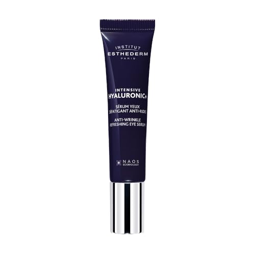Institut Esthederm – Intensive Hyaluronic+ Anti-Wrinkles Refreshing Eye Serum - 0.5 fl. oz. | Hyaluronic+ eye serum reduces wrinkles and fine