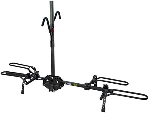 Swagman XTC2 Hitch Mount Bike Rack – Platform Carrier for 2 Bikes, Ratcheting Hook System, Compact Clam-Shell Folding Design | Platform Carrier for 2 Bikes, Ratcheting Hook System, Compact Clam-Shell Folding Design, 1-1/4" or 2" Hitch Receiver