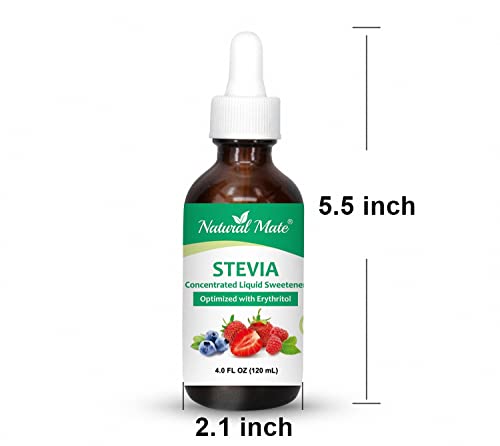 Stevia Concentrated Liquid Sweetener (Optimized with Erythritol) 1.33 FL OZ (37 mL) – 2 Pack