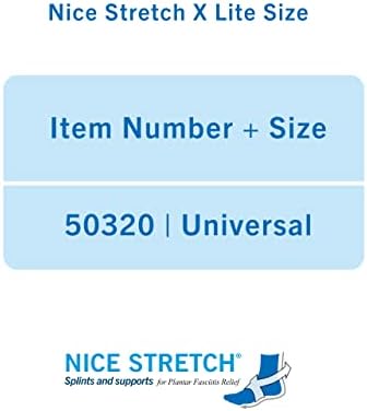 Brownmed Nice Stretch X Lite - Dorsal Foot & Ankle Night Splint for Plantar Fasciitis & Tendonitis - Adjustable Universal Fit