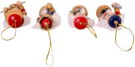 Kurt Adler Wooden Nutcracker Ornaments, 4-Piece Set
