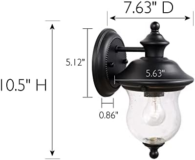 Design House Coach Outdoor Wall Light, Oil Rubbed Bronze | Wall Mount, Traditional, Steel, Lighting, 506576