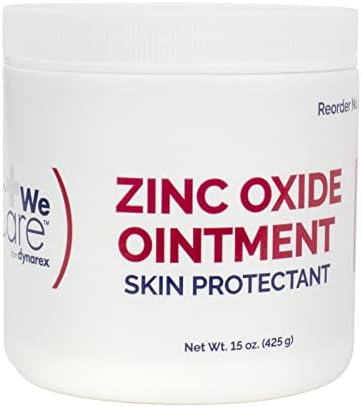 Dynarex Zinc Oxide Ointment, Soothes, Prevents, and Relieves Diaper Rash, Chaffed Skin, and Irritation, White, 1 Count - 15 oz. Jar of Ointment