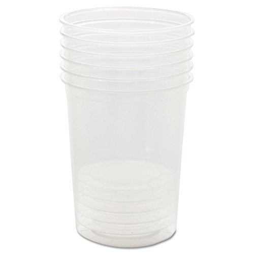 Clear 32oz Plastic Deli Containers, Bulk Pack of 500, Round, Universal Lid Available, Meal Prep, Strong Commercial Polypropylene, Food Service, Made in the USA