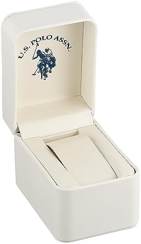 U.S. Polo Assn. Women's Two-Tone Analog Watch – Silver Dial with Rose Gold Accents, 41mm Metal Case