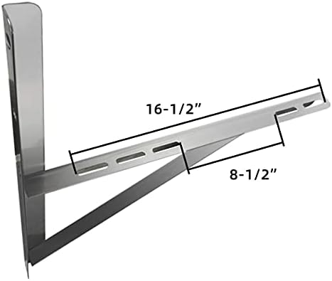 JEACENT Wall Mounting Bracket Rust Free Stainless Steel Support for 9000-24000BTU Condenser Ductless Mini Split Air Conditioner Heat Pump Systems
