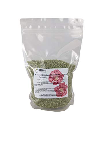 Greenway Biotech, Inc. Monoammonium Phosphate 11-52-0 Contains 11% Nitrogen and 52% Phosphorus- The Ultimate Plant Growth and Blooming Enhancer for Hydroponics and Soil Use (5 Pounds)